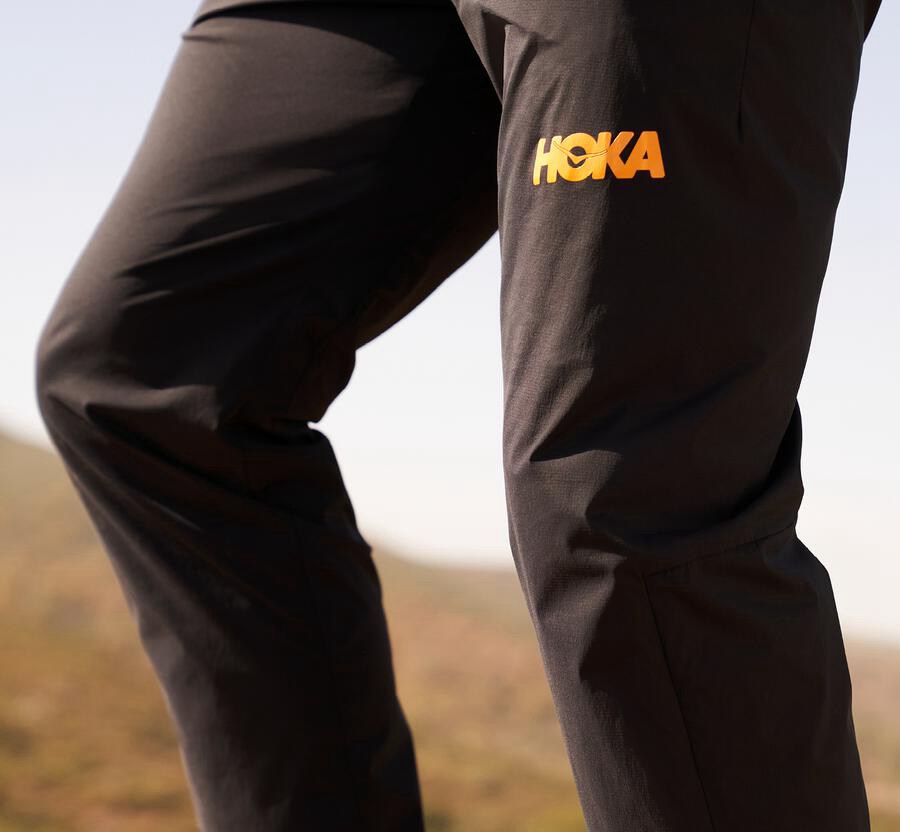 Pantalones Hoka One One Hombre Negros - Wind - KDGC63025